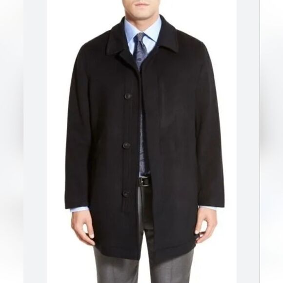 Hart Schaffner Marx Wool & Cashmere Coat Size 46L - Picture 1 of 16